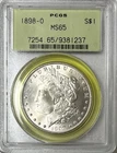 1898-O Morgan Silver Dollar S$1 MS65 PCGS Old Green Holder