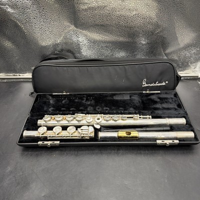 USED Gemeinhardt 30SHB Open-Hole Flute Solid Silver Head with Original Hard-Case