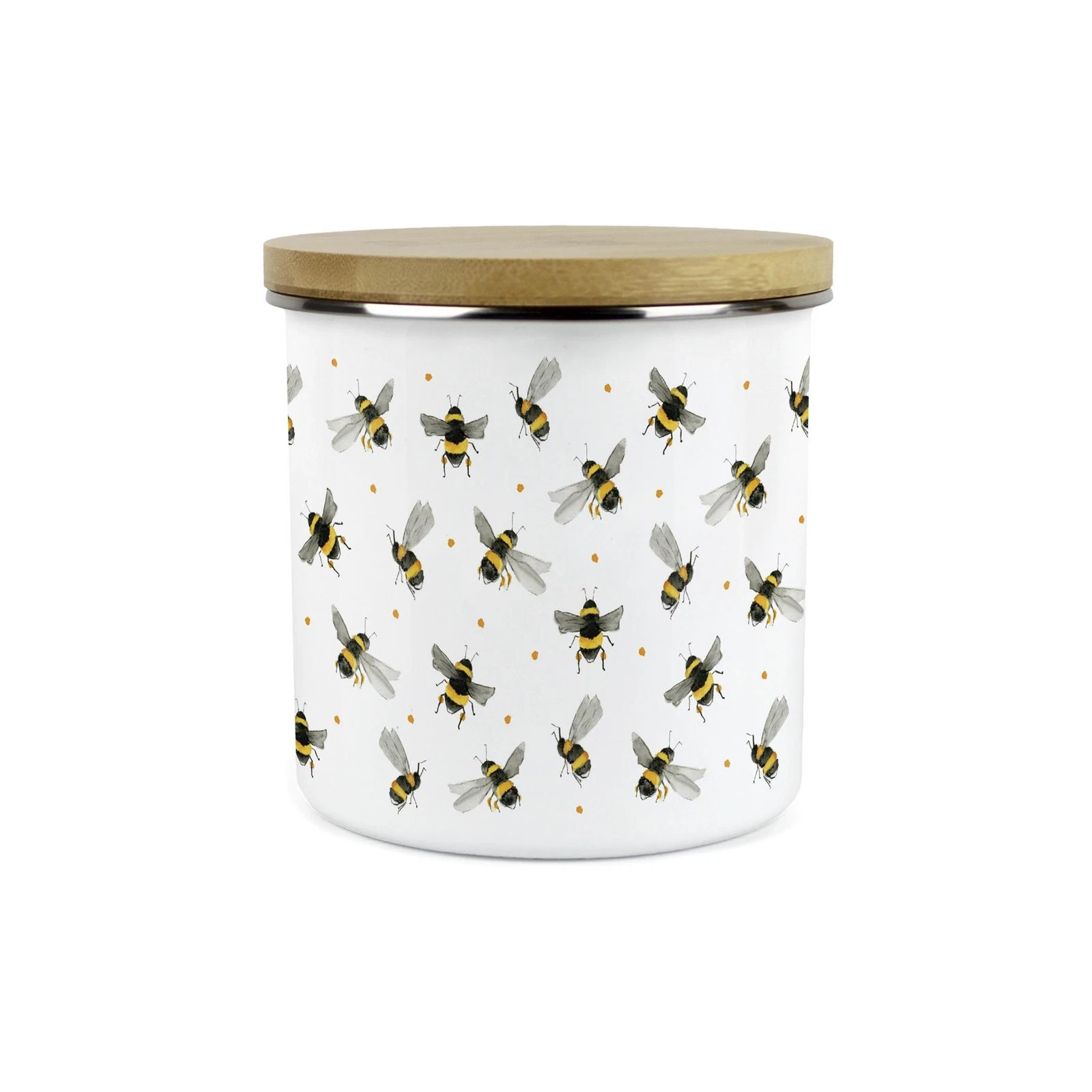 Scattered Bees Storage Canister - 1.2L Large Kitchen/Home Storage Tin Gifts