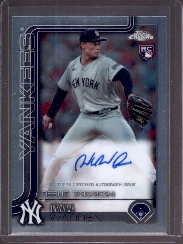 2025 Topps Chrome Update Series - Will Warren #CRDA-WWA for sale 