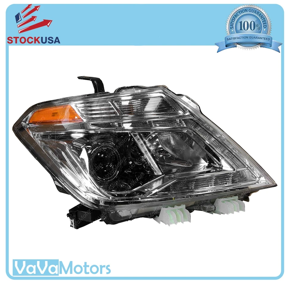 Fits 2017 2018 2019 2020 Nissan Armada Halogen LED DRL Headlights Assembly Pair - Image 2 of 4