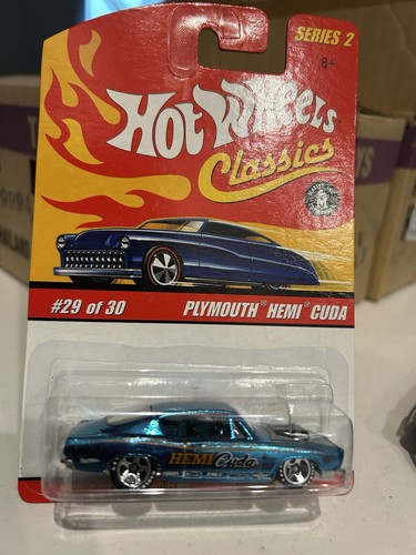 LOT 2 2005 Hot Wheels Classic Series 2 Plymouth Hemi Cuda #29 of 30- RED/BLUE - Picture 2 of 4
