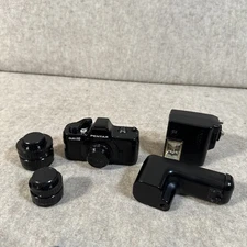 Pentax Auto 110 Miniature SLR Film Camera With Lens And Accessories Parts/Repair