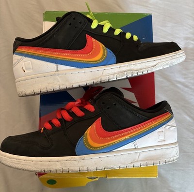 Nike SB Dunk Low Pro QS Black Polaroid Size 10.5 DH7722-001 Great Condition