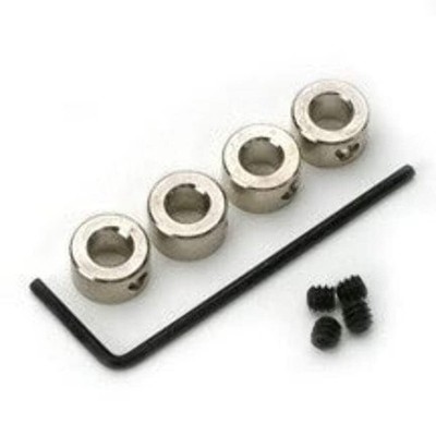 DU-BRO Part #141 3/16'' / 4.7 mm (4ct) Nickel Plated Shaft & Wheel Collars w/Alle