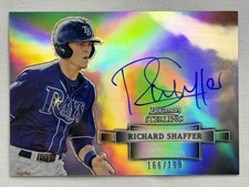 2012 Topps Bowman Sterling Prospects Richie Shaffer Tampa Bay Rays Auto 166/199