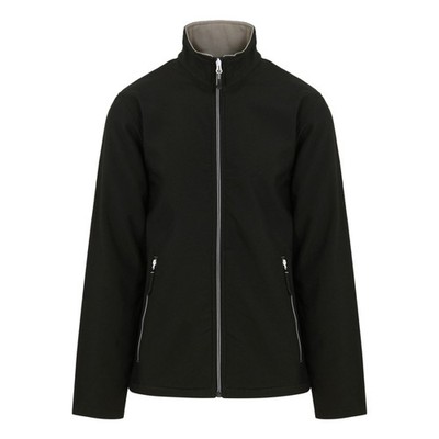Regatta Ascender black/mineral grey men's fleece-lined softshell jacket #TRA762