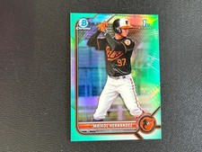 Maikol Hernandez 2022 Bowman Chrome 1st Aqua Refractor RC Orioles 25/125 E92