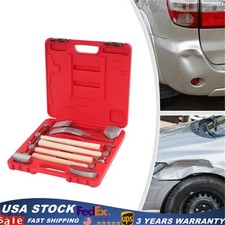 9pcs Set Hand Car Auto Body Work Hammer Dent Dolly Repair Kit W Tool Box