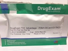 LOT X 9 DRUGEXAM THC Advantage Multi Drug Screen Dip Card EXP 3/2026 Test 