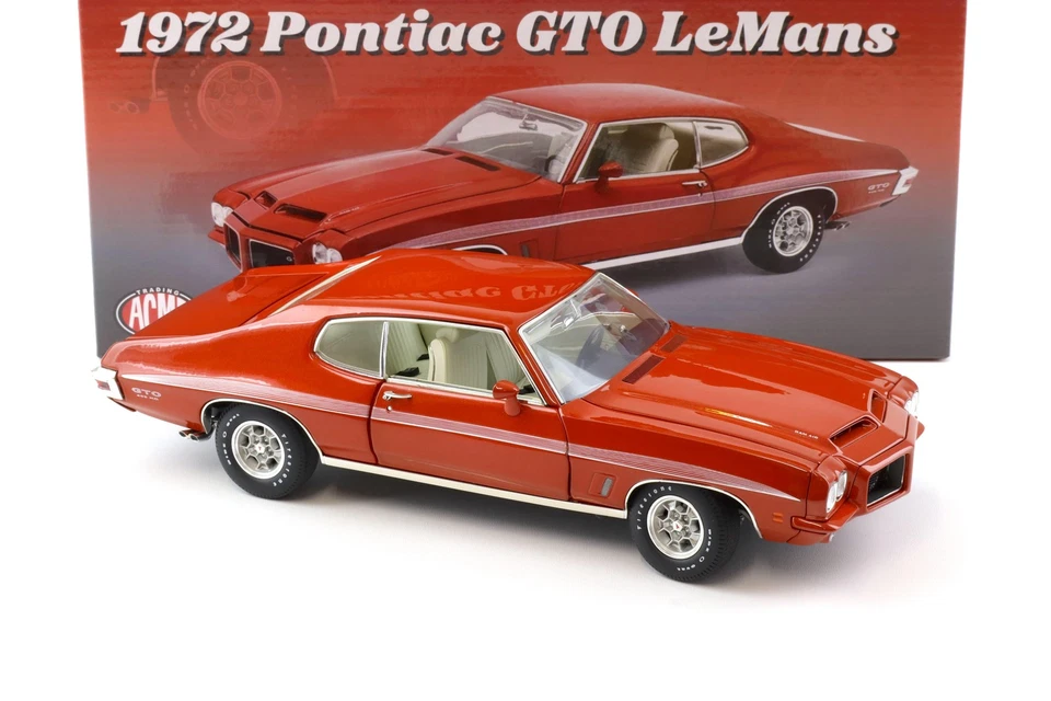 1:18 ACME 1972 Pontiac GTO LeMANS Ram Air Coupe Sundance Arancione - Immagine 2 di 4