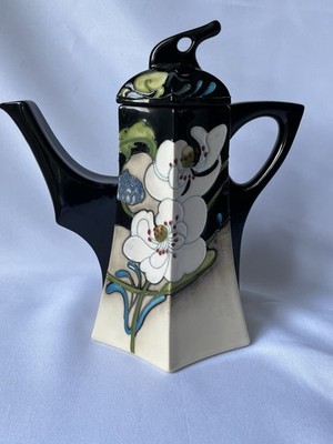 Moorcroft Keramik, selten, Kaffeekanne, Au Lait Design von Emma Bossons perfekt