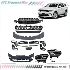 For Dodge Durango 2021-2022 LED Headlight&Front Bumper W/Radar Hole&Grille