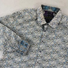 Robert Graham Classic Fit Floral Print Long Sleeve Button Down Shirt 2XL