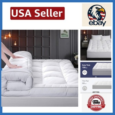 Luxury Pillow Top Mattress Topper for Queen   Down Alternative Relief