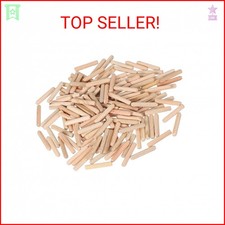 MECCANIXITY Wooden Dowel Pins 3/16" x 1-3/16" 5mm x 30mm Straight Dowel Rods W