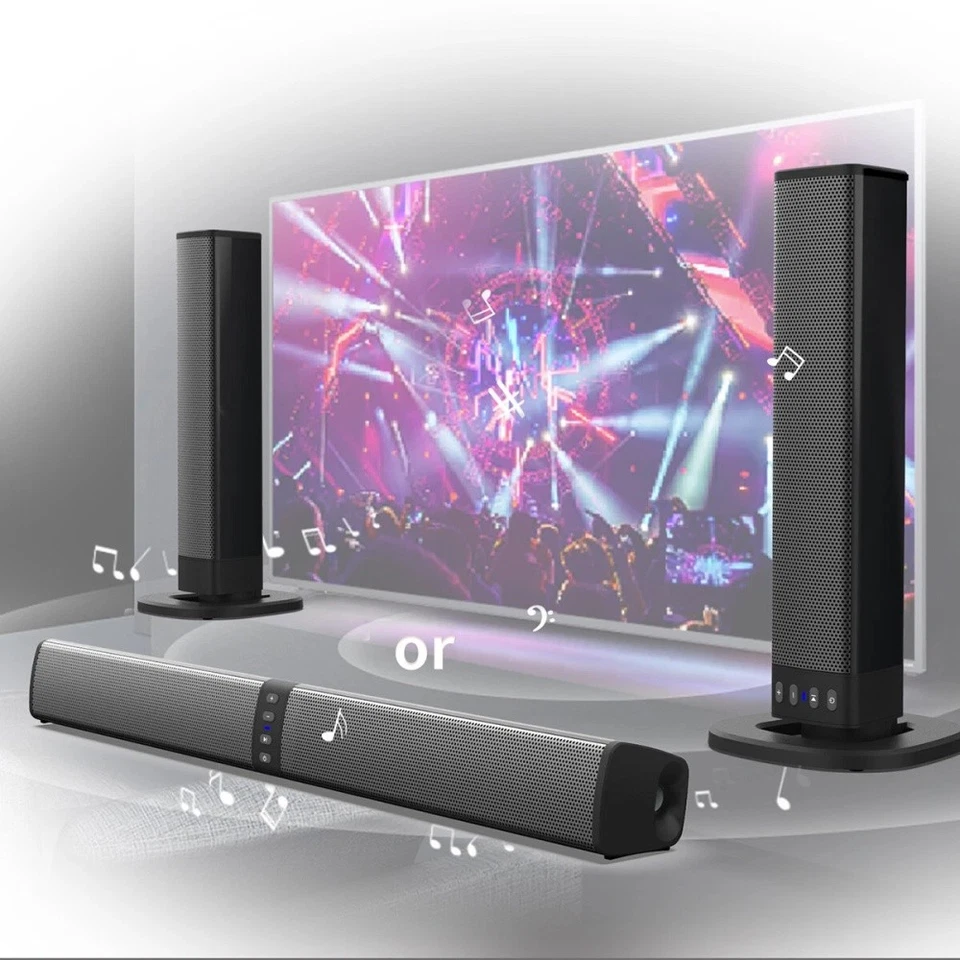 Bluetooth 5.0 Soundbar für TV Heimkino 2-in-1 3D Surround Subwoofer Lautsprecher - Bild 4 von 4