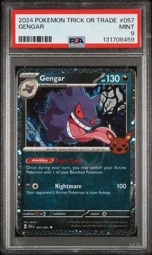 2024 POKEMON TCG TRICK OR TRADE #057 GENGAR PSA 9 Mint Graded