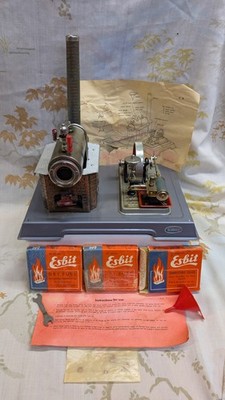 Vintage Wilesco D10 Steam Engine Toy Made in Germany 1960's - With Box /Untested
