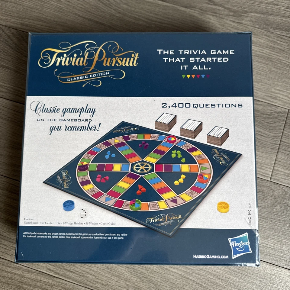 Trivial Pursuit Classic Edition Hasbro Board Game, New Sealed - Image 2 of 2