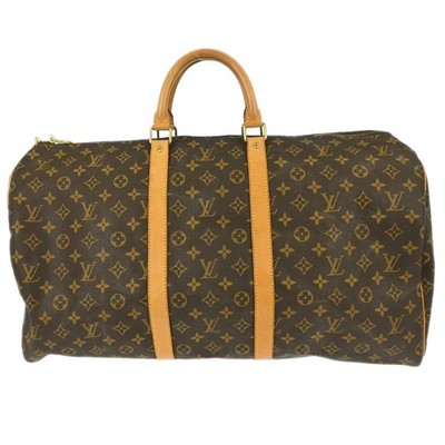 Louis Vuitton Keepall Bag Monogram Canvas Brown Travel Bag