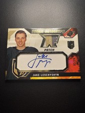 Jake Leschyshyn 21-22 SPX Rookie Patch Auto /35 RPA 3 Color Patch Golden Knights