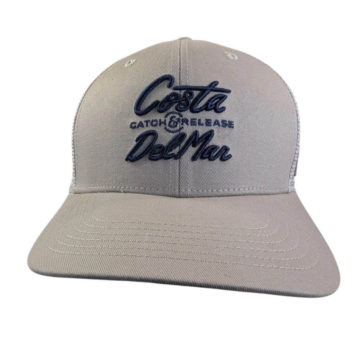 Costa Del Mar Motto Trucker Khaki Sand Cap Mesh Back Adjusta