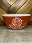 Vintage Charm Inspired by Pyrex 10 Cup Bowl Retro Burst Red Dots on White