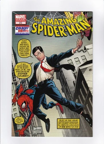 Amazing Spider-Man #573 8.5 VF+ Stephen Colbert Variant Cover