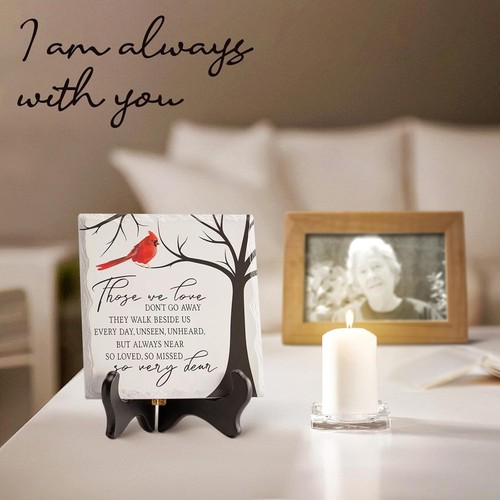 Those We Love 6 Zoll x 6 Zoll Erinnerungsgeschenk mit schwarzer Holzstaffelei - Kardinal-Design - Bild 7 von 8