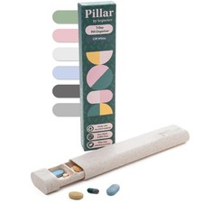Pillar - 7 Day Pill Box Organiser  BPA-Free Wheat Straw Pill Organiser  Bea...