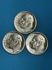 3-Coins 10c SILVER Roosevelt Dimes Proof 1964