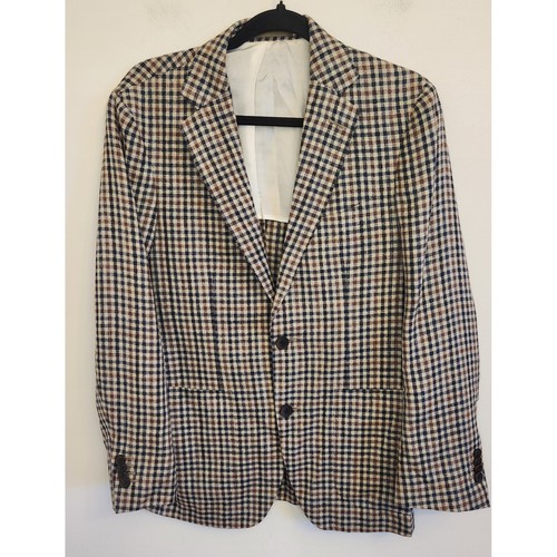 Suitsupply "Havana HL" Check Plaid Blazer Silk/Linen/Wool US 36S Sport Coat