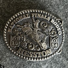 1984 National Finals Rodeo Belt Buckle Kid Sized Youth NFR Small Cowboy Cowgirl