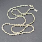 Vintage Revelon Twist Rope Necklace Silver tone Estate Costume Jewelry 24"
