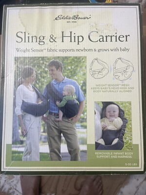 Gold Bug Eddie Bauer Baby Sling Hip Carrier 5-30 Black and Gray 