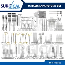 T/C 104 Pcs Basic Laparotomy Set Surgical Surgery Medical Abdominal German Grade
