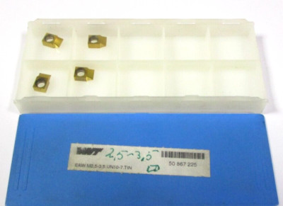 4 WNT Wendeplatten Gewinde (Zirkularfräsen) EAW.M2,5-3,5.UN10 - 7.TiN Neu H51706