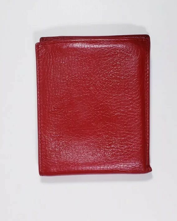 VTG Rolex Genuine Red Leather Bi-Fold Wallet GENEVA SWITZERLAND