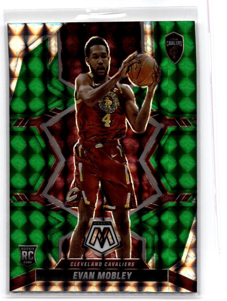 2021-22 Panini Mosaic #201 Evan Mobley Green Ice