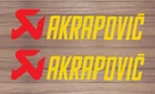 (2 Pcs) AKRAPOVIC Die-cut Stickers Decals HEAT PROOF RESISTANT EXHAUST STICKER