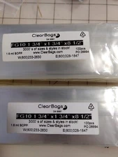 500x High Clarity Flat Bottom Gusset Bags 1 3/4" x 1 3/4" x 8 1/2" Qty 500