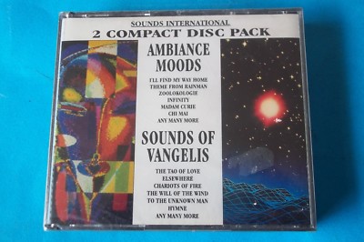 SOUND OF VANGELIS+AMBIANCE MOODS 2 COMPACT DISC PACK MCPS SEALED
