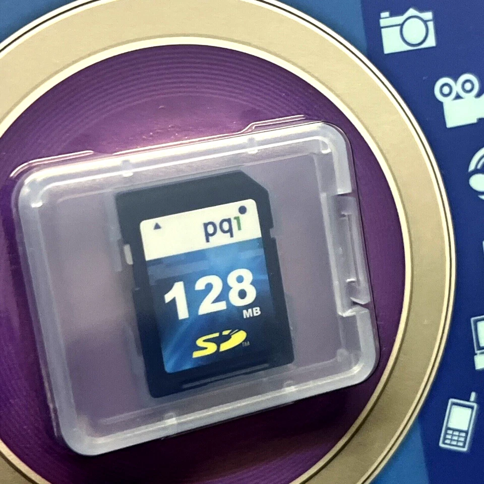 NEW PQI 128MB Secure Digital SD Flash Memory Card with Jewel Case - Image 2 of 4