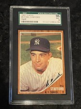 1962 BILL STAFFORD SGC 9 MINT 96 TOPPS HIGH # 570 - NEW YORK YANKEES