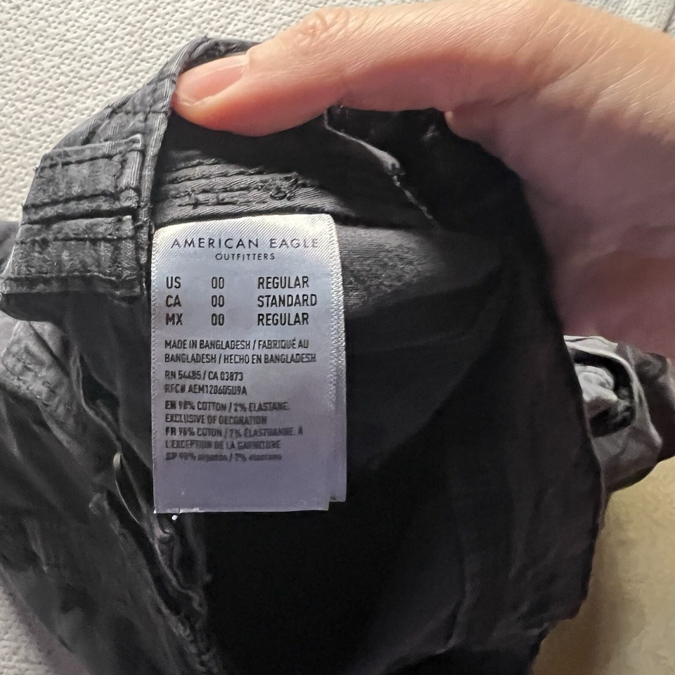 American Eagle Outfitters Grey Charcoal baggy Jogger Cargo Pants Size