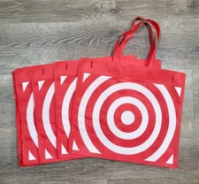 NEW Target Red Reusable Grocery Supermarket Shopping Bag Totes 