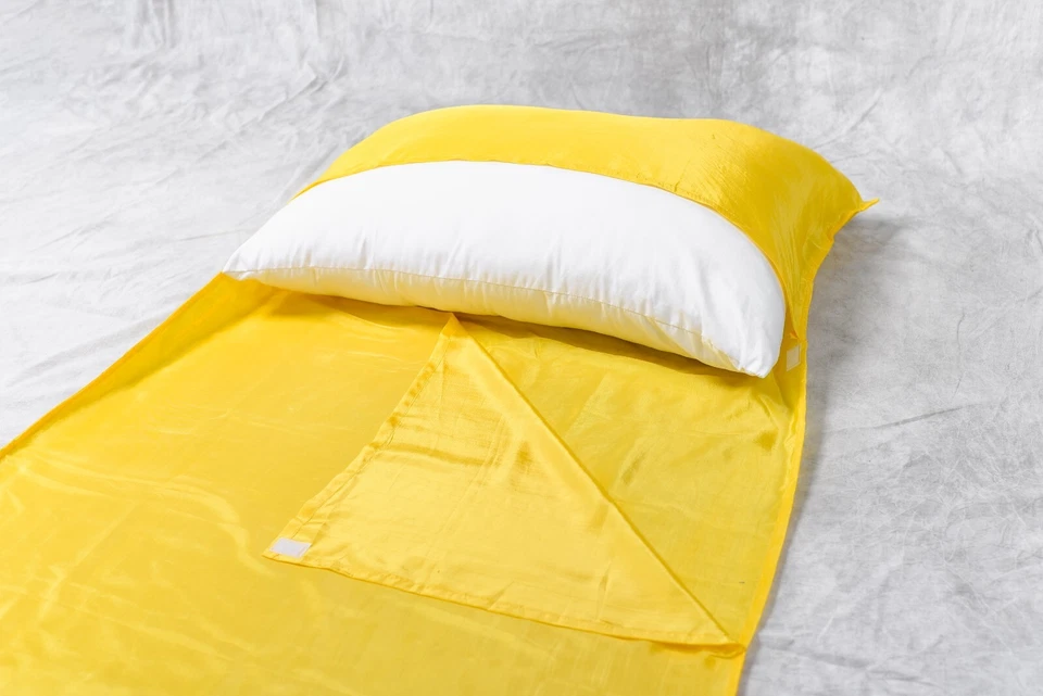 Forro de saco de dormir de seda pura individual para camping senderismo albergue viaje Foto 4 de 4