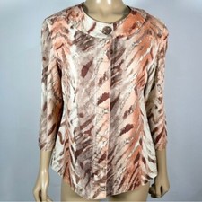 Additions by Chico  s Women  s Size 1 Medium Button Closure Jacket