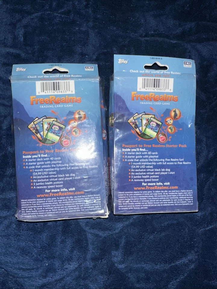 Topps Trading Cards Free Realms Starter Pack Sealed ( X2 Sets ) - Image 4 of 4